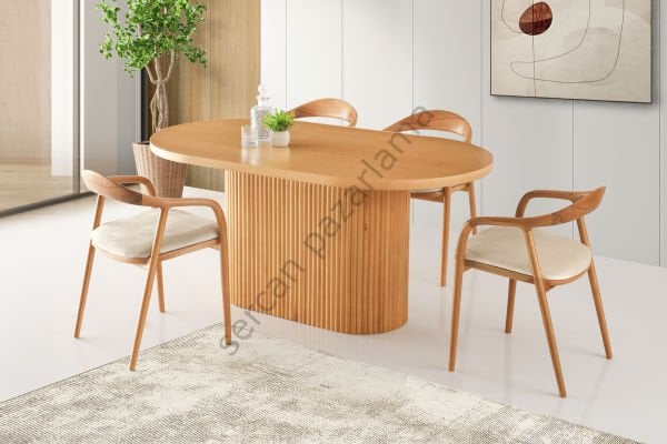 7131-2039 - Asos Masa Sandalye Takımı - Kayın/Naturel